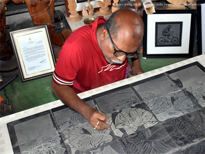 Slate Engraving Art, Jhargram